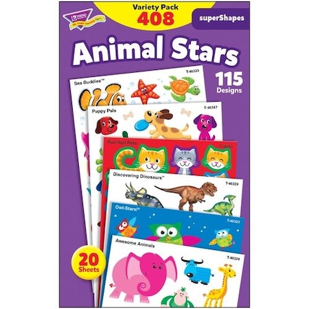 Trend Enterprises Pack, superShapes, Animals, 115 TEP46928